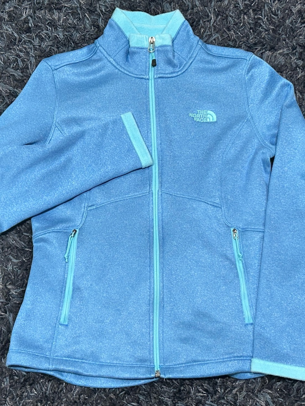 The North Face Light Blue Full-Zip Fleece Jacket
